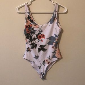 White floral body suit